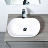 Arezzo Gloss White Oblong Stone Resin Counter Top Basin (540 x 340mm)