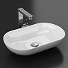 Arezzo Gloss White Oblong Stone Resin Counter Top Basin (540 x 340mm)