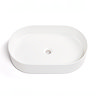 Arezzo Gloss White Oblong Stone Resin Counter Top Basin (580 x 380mm)