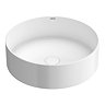 Arezzo Gloss White Round Stone Resin Counter Top Basin (380mm Diameter)