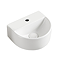 Arezzo Gloss White Round Wall Hung Cloakroom Basin 1TH (303 x 255mm)