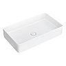 Arezzo Gloss White Slim Rectangular Counter Top Basin (605 x 355mm) Large Image