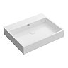 Arezzo Gloss White Square Stone Resin Counter Top Basin (600 x 480mm)
