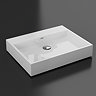 Arezzo Gloss White Square Stone Resin Counter Top Basin (600 x 480mm)