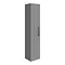 Arezzo Grey Floor Standing Vanity Unit, Tall Cabinet + Toilet Pack with Black Handles  Newest Large 