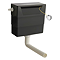 Arezzo Grey Wall Hung Sink Vanity Unit + Toilet Package with Brass Handle