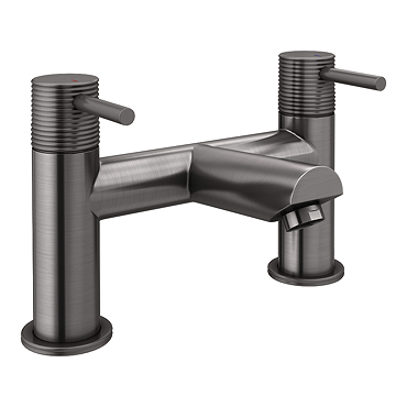 Arezzo Groove Bath Filler Tap Gunmetal Grey