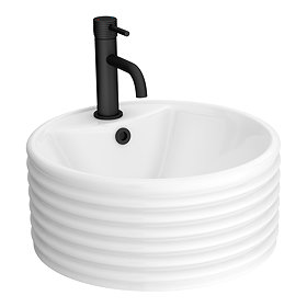 Arezzo Groove Round Countertop Basin - 428mm Diameter