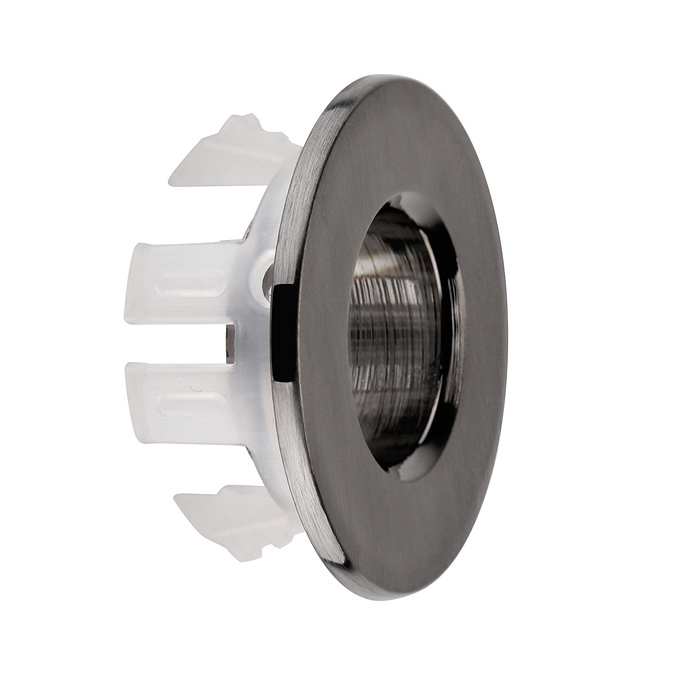 Arezzo Gunmetal Grey Basin Overflow Cover Insert Hole Trim