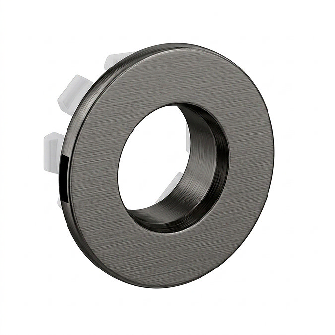 Arezzo Gunmetal Grey Basin Overflow Cover Insert Hole Trim