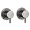 Arezzo Gunmetal Grey Concealed Individual Diverter + Thermostatic Control Valve with Handset + Wall 