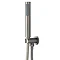 Arezzo Gunmetal Grey Concealed Individual Diverter + Thermostatic Control Valve with Handset + Wall