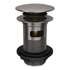 Arezzo Gunmetal Grey Slotted Click Clack Basin Waste Large Image