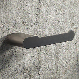 Arezzo Gunmetal Grey Toilet Roll Holder Large Image