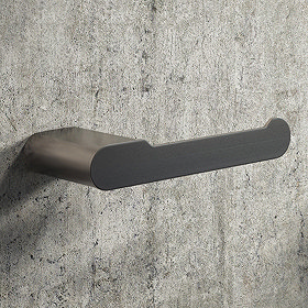 Arezzo Gunmetal Grey Toilet Roll Holder Large Image