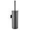 Arezzo Gunmetal Grey Wall Mounted Toilet Brush + Holder