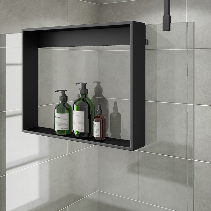 Arezzo Hanging Shower Shelf - Matt Black