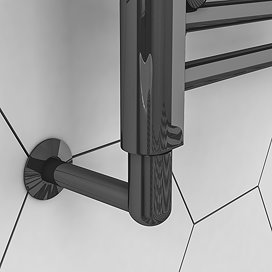 Arezzo Heating Element Decorative Shroud Black Nickel