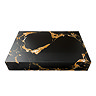 Arezzo Iconic Marble Floating Basin Shelf (Black & Gold - 600 x 400mm)