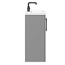 Arezzo Floor Standing Vanity Unit - Matt Grey - 600mm with Industrial Style Black Handles  additional Large Image