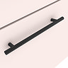Arezzo Wall Hung Vanity Unit - Matt Pink - 600mm with Industrial Style Black Handle  Feature Large I
