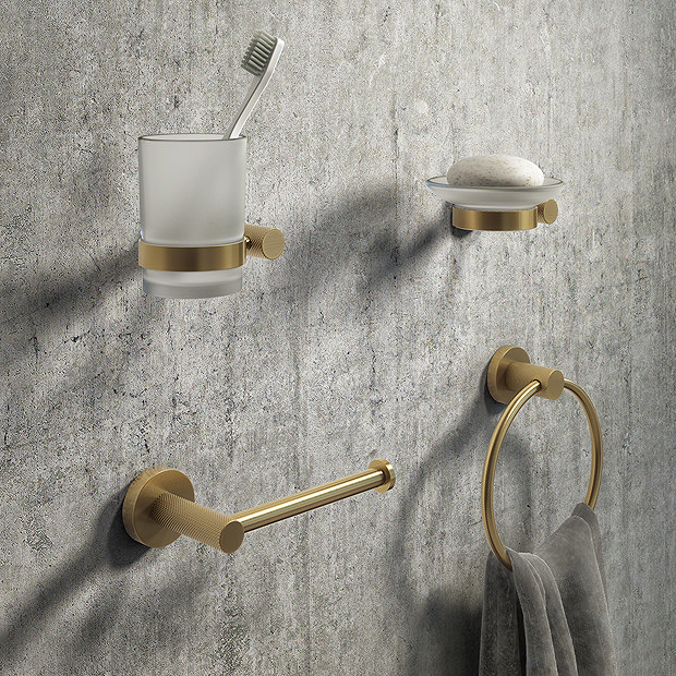 Brushed Brass Bathroom Accessories Pack