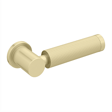 Arezzo Industrial Style Brushed Brass Knurled Grip Cistern Lever  Profile Large Image