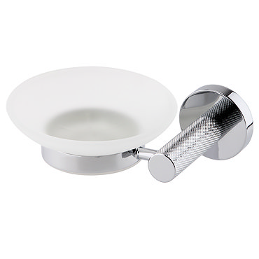 Arezzo Industrial Style Chrome Round Soap Dish & Holder