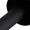 Arezzo Industrial Style Matt Black Round Single Towel Rail  Profile Large Image