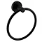 Arezzo Industrial Style Matt Black Round Towel Ring  Feature Large Image