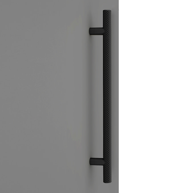 Arezzo Industrial Style Matt Grey Wall Hung Tall Storage Cabinet with Matt Black Handle  Profile Large Image