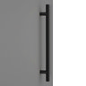 Arezzo Industrial Style Matt Grey Wall Hung Tall Storage Cabinet with Matt Black Handle  Profile Large Image