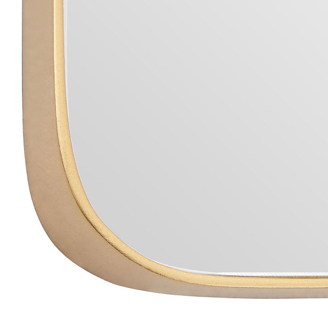 Arezzo Large 500 x 500 Gold Frame Square Wall Mirror  Feature Large Image