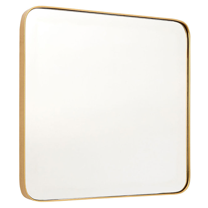 Arezzo Large 500 x 500 Gold Frame Square Wall Mirror  Large Image