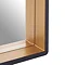 Arezzo Large 540 x 540 Black & Gold Frame Square Wall Mirror  Feature Large Image