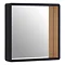 Arezzo Large 540 x 540 Black & Gold Frame Square Wall Mirror Large Image