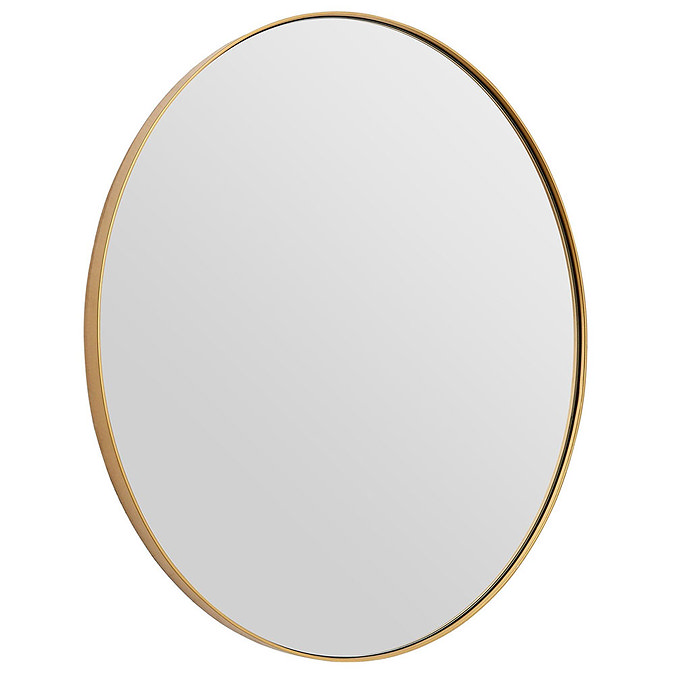 Arezzo Large 600 x 500 Gold Frame Oval Wall Mirror  Profile Large Image