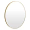 Arezzo Large 600 x 500 Gold Frame Oval Wall Mirror Large Image