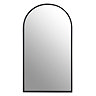 Arezzo Large 900 x 500 Arch Black Frame Wall Mirror  Profile Large Image