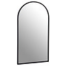 Arezzo Large 900 x 500 Black Frame Arch Wall Mirror