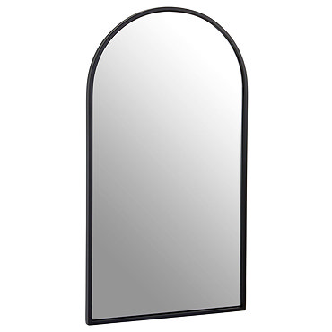 Arezzo Large 900 x 500 Arch Black Frame Wall Mirror  Profile Large Image