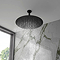 Arezzo Large Round 400mm Matt Black Fixed Shower Head