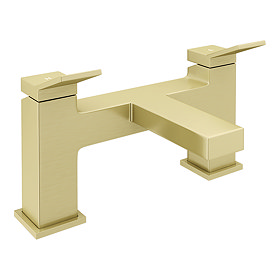 Arezzo Leva Bath Filler Tap Brushed Brass Large Image