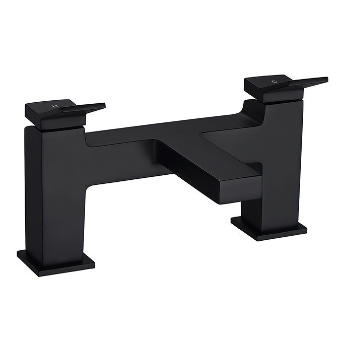 Arezzo Leva Bath Filler Tap Matt Black Large Image