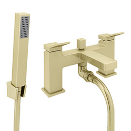 Arezzo Leva Bath Shower Mixer incl. Shower Kit Brushed Brass Medium Image