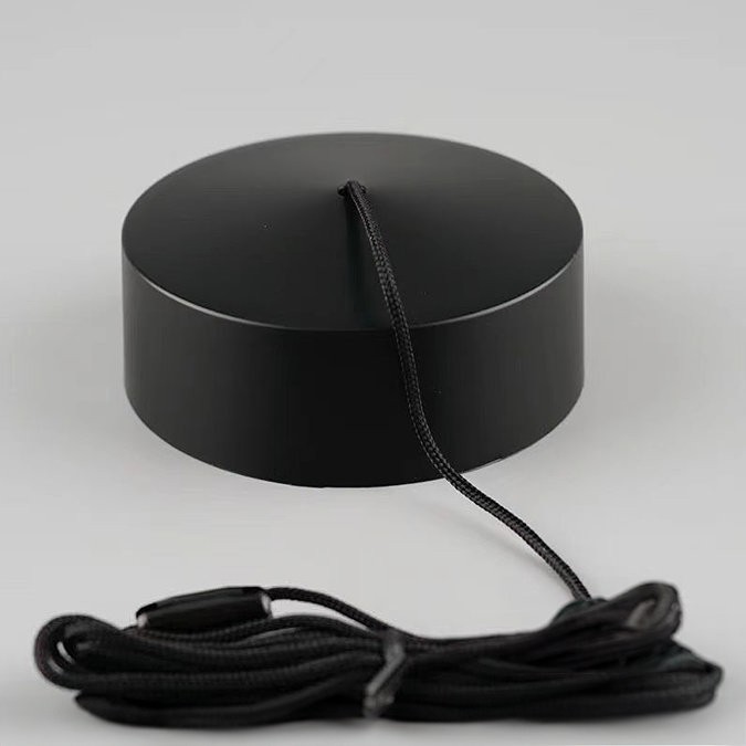 Arezzo Light Pull Cord with Knurled Handle - Matt Black