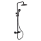 Arezzo Low Pressure Round Thermostatic Shower with Cool Touch - Matt Black