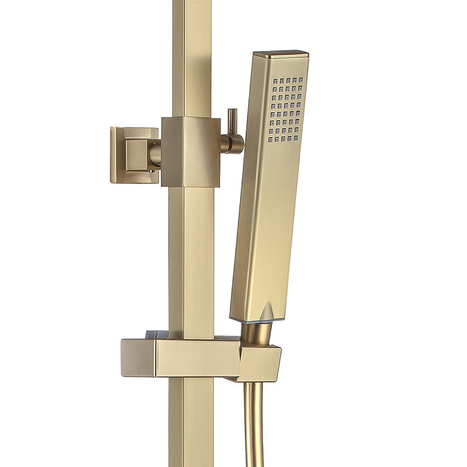 Arezzo Low Pressure Thermostatic Shower with Cool Touch - Brushed Brass