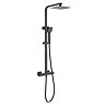 Arezzo Low Pressure Square Thermostatic Shower with Cool Touch - Matt Black