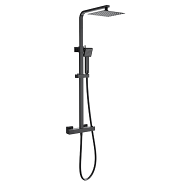 Arezzo Low Pressure Thermostatic Shower with Cool Touch - Matt Black